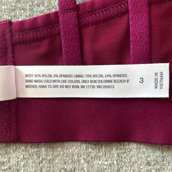 Auden shimmery maroon bralette Size 3. NWT. - Picture 10 of 12